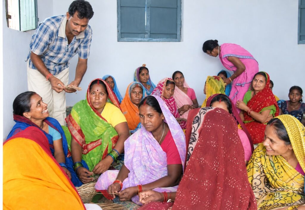 Women's self-help group meeting supported by KHMSKS
